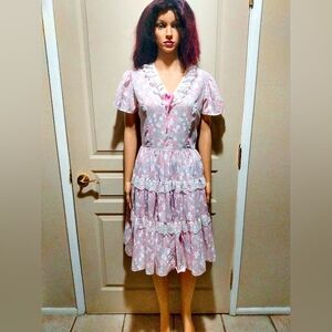Vintage Floral Lace Dress.